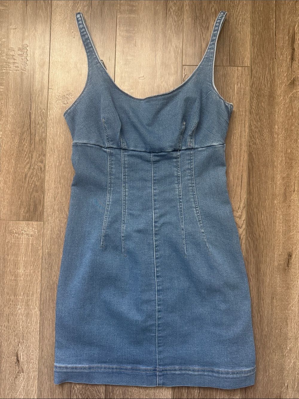 Women’s M (8/10) No Boundaries Blue Denim Tank Dress